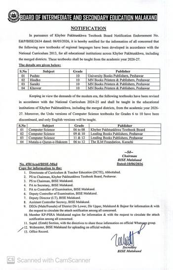 Khyber Pakhtunkhwa Textbook 2026-27